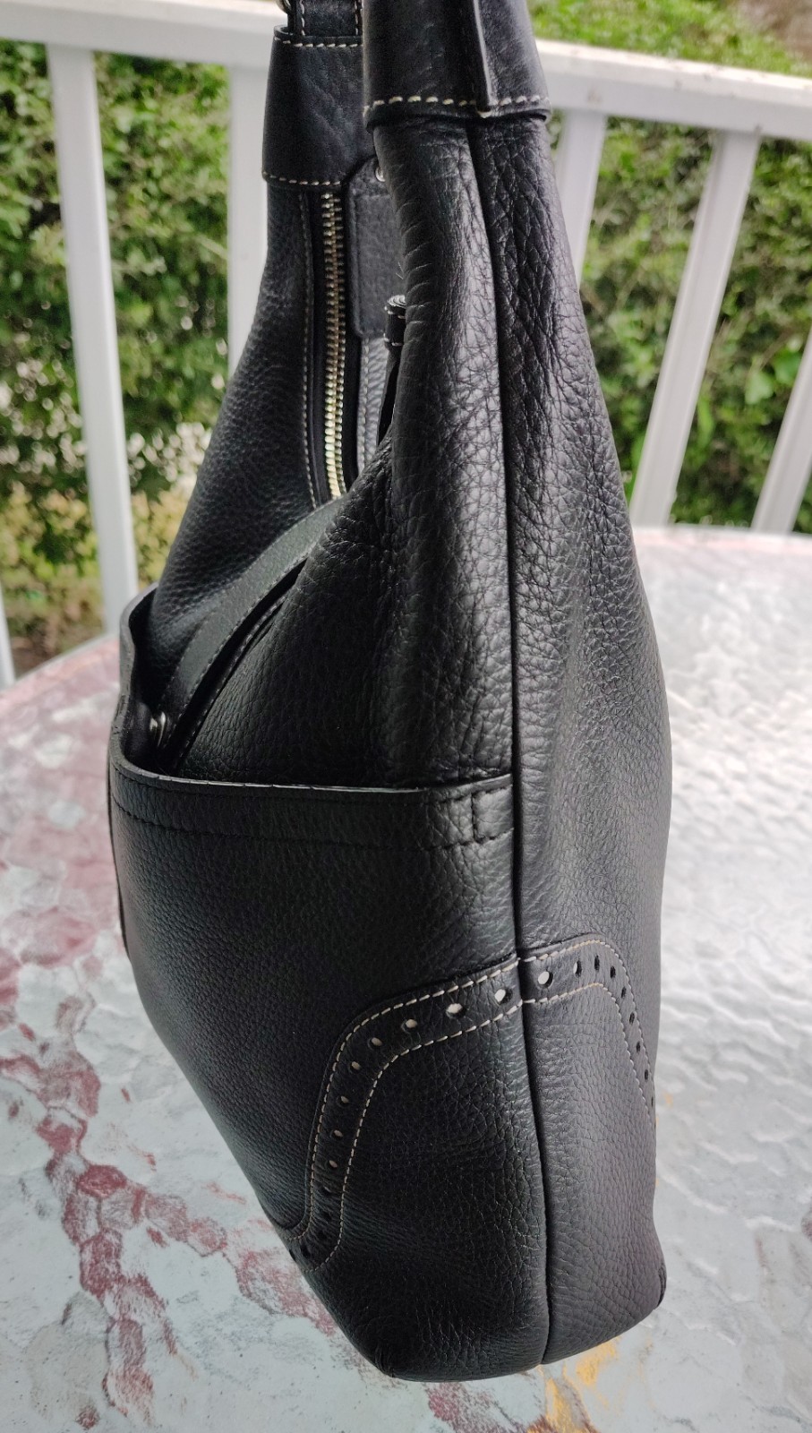 Coach MEDIUM Vintage Y2K A06S-5054 Hampton Soho Black Leather  Flap Hobo Bag image 4