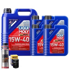 Motoröl 15W40 LIQUI MOLY Touring High Tech 9L+HENGST Ölfilter +Ölschlammspülung