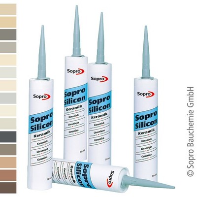 Sopro KeramikSilicon Fugen Silicon Abdichtung Sanitär Silikon Kartusche 310 ml