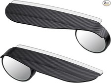 2-in-1 Car Blind Spot Mirrors With Rain Eyebrow 360 Adjustable Rearview Mirro