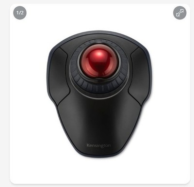Kensington Orbit Wireless Trackball Mouse with Scroll Ring Black/Red (K70990WW)