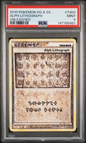 2010 POKEMON HEARTGOLD & SOULSILVER UNLEASHED #TWO ALPH LITHOGRAPH PSA 9