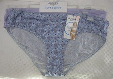 NWT set of 3 JOCKEY 2070 supersoft BIKINI in LILAC WHITE BLUE floral geometric
