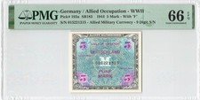 Germany 5 Mark 1944 P-193a PMG 66 EPQ