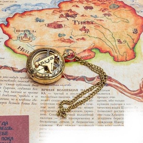 Brass Push Button Sundial Compass Nautical Gift - 第 2/5 張圖片