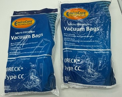 EnviroCare Vacuum Bags for Oreck Type CC Uprights - Lot Of 15 bags Total