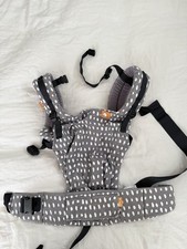 Tula Baby Carrier Gray White Dot Size Adjustable Buckle Closure Infant