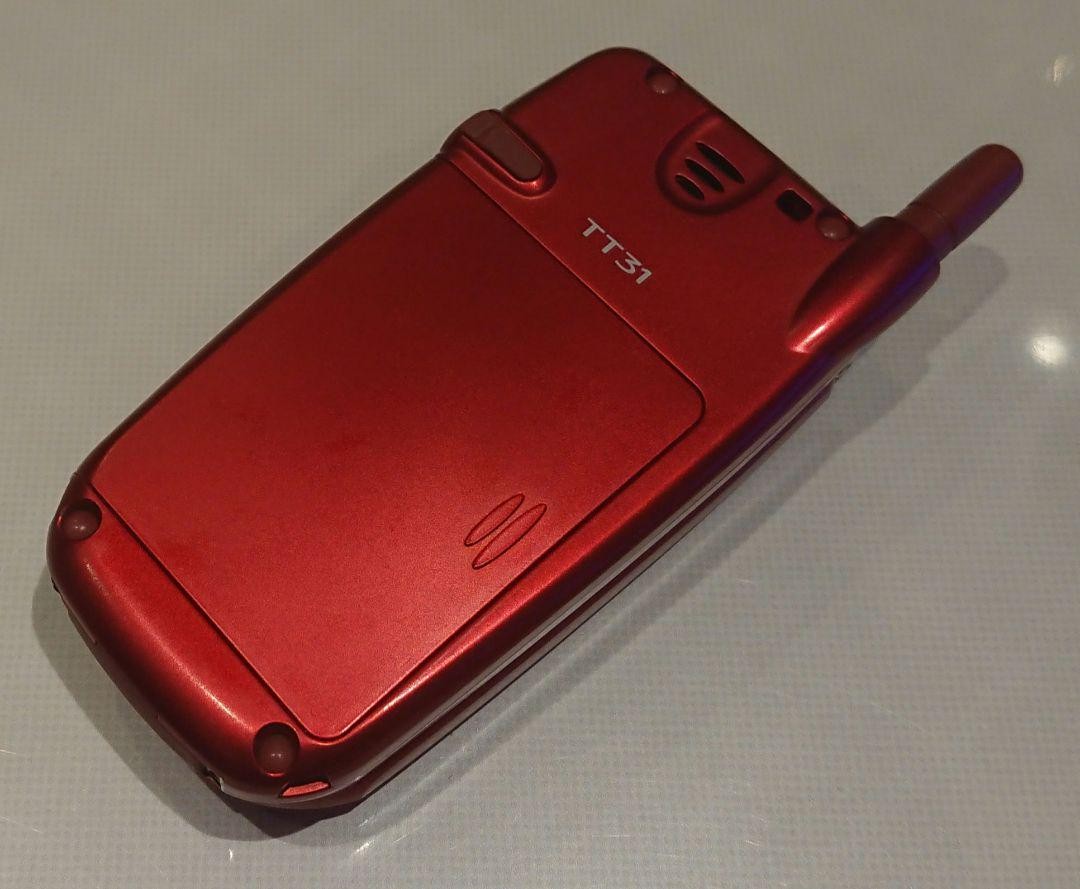 レア 美品 TU-KA ツーカー 東芝 TT31 RED レッド 赤 ガラケー ケータイ新製品SHOW CASE