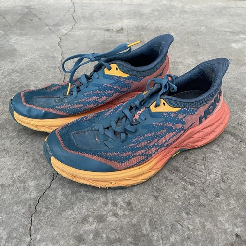 Hoka One One Speedgoat 5 Damengröße 9B Trailrunningschuhe blau koralle