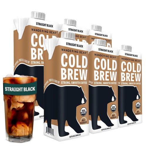32 flüssige Unzen Cold Brew Kaffee 6er Pack Bio extra stark trinkfertig - Bild 1 von 8