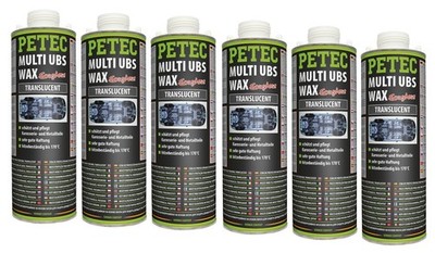 6x PETEC Multi UBS Wax 1000ml Saugdose Unterbodenschutz  TRANSPARENT - 73410