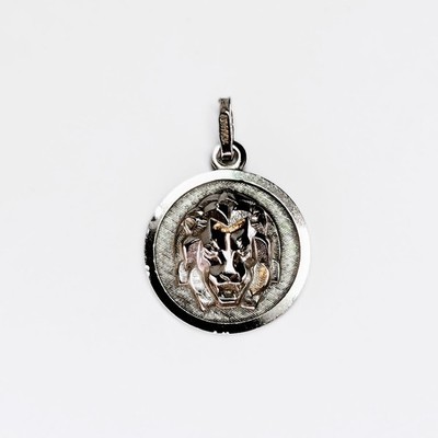Vintage Sterling Silver Leo Zodiac Charm Pendant Star Sign Astrology #69226