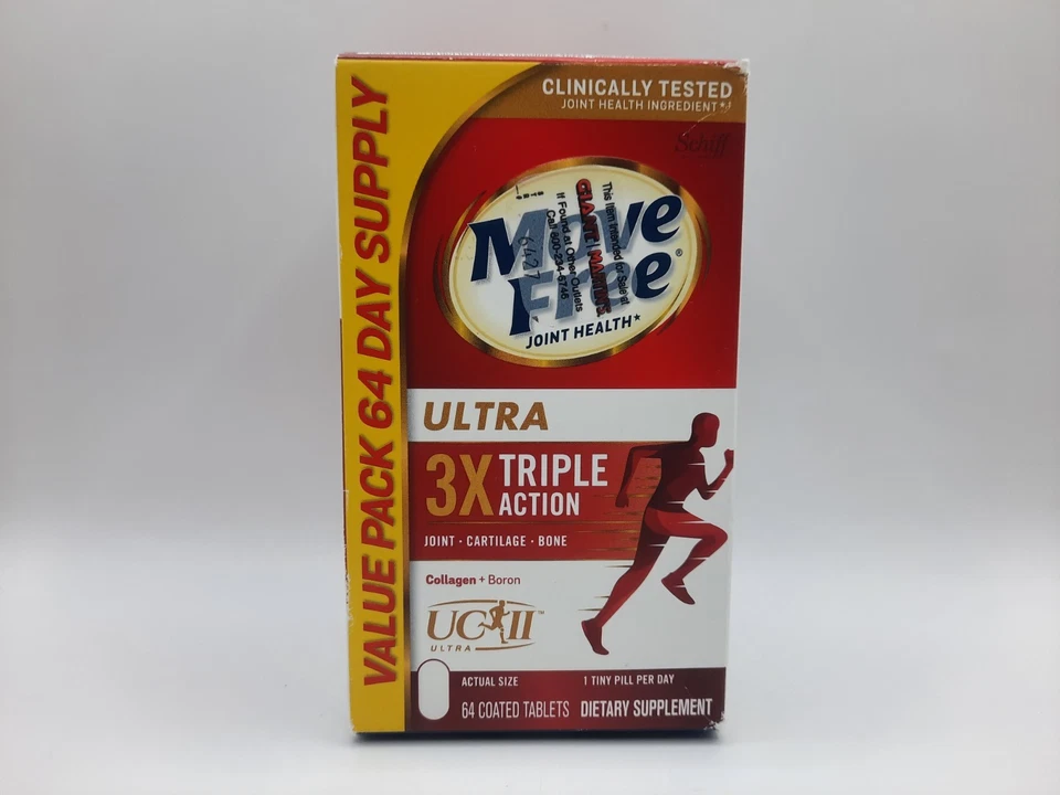 Schiff Move Free Joint Health Ultra 3X 64 Coated Tablets Each  EXP 1/27 - Image 2 of 4
