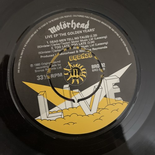 Motorhead, The Golden Years Live, 1980 1st press 7” Live EP, EX EX - Picture 10 of 14