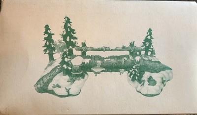 Department 56 Village MILL CREEK WOODEN BRIDGE (1997) has a missing rail on back