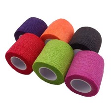 6 Rolls 2 Inch x 5 Yards Self Adhesive Tape Wrap Non Woven Vet Wrap Tape