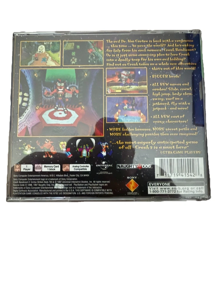 Crash Bandicoot 2: Cortex Strikes Back Greatest Hits (PlayStation 1 Great Shape - Image 3 of 4