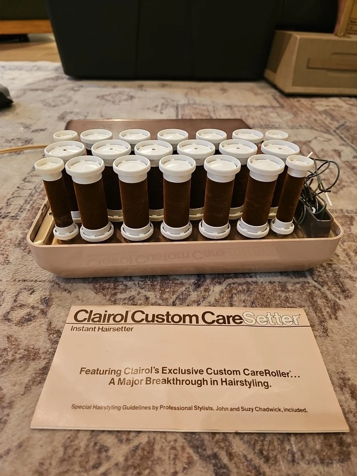 Clairol Custom Care Setter Hair Hot Rollers Curlers Model KF-20 W/ Clips Vtg EUC - Image 3 of 4