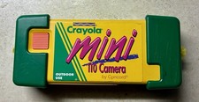 90’s Crayola Mini 110 Camera CR-118 Yellow Green Outdoor Use Fixed Focus
