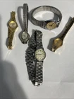 Lot Of 5 Ladies Caravelle And Timex Vintage Gold Silver Color Untested