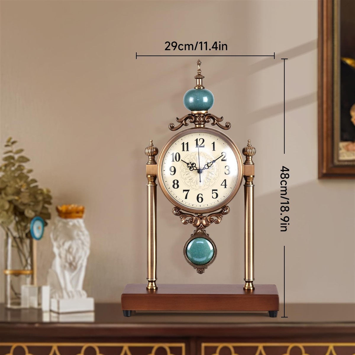 xiaojuande Vintage Fireplace Mantel Clock – Silent Retro Desk