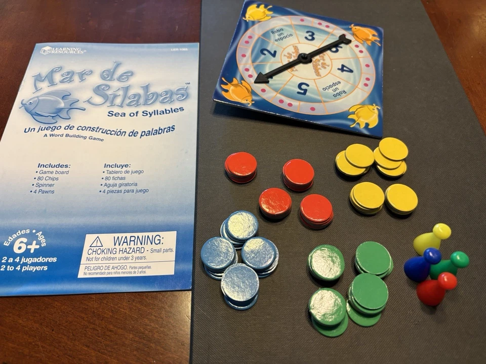 New - Learning Resources Mar de Silabas (Sea of Syllables) Game - Ages 6+ - Image 2 of 4