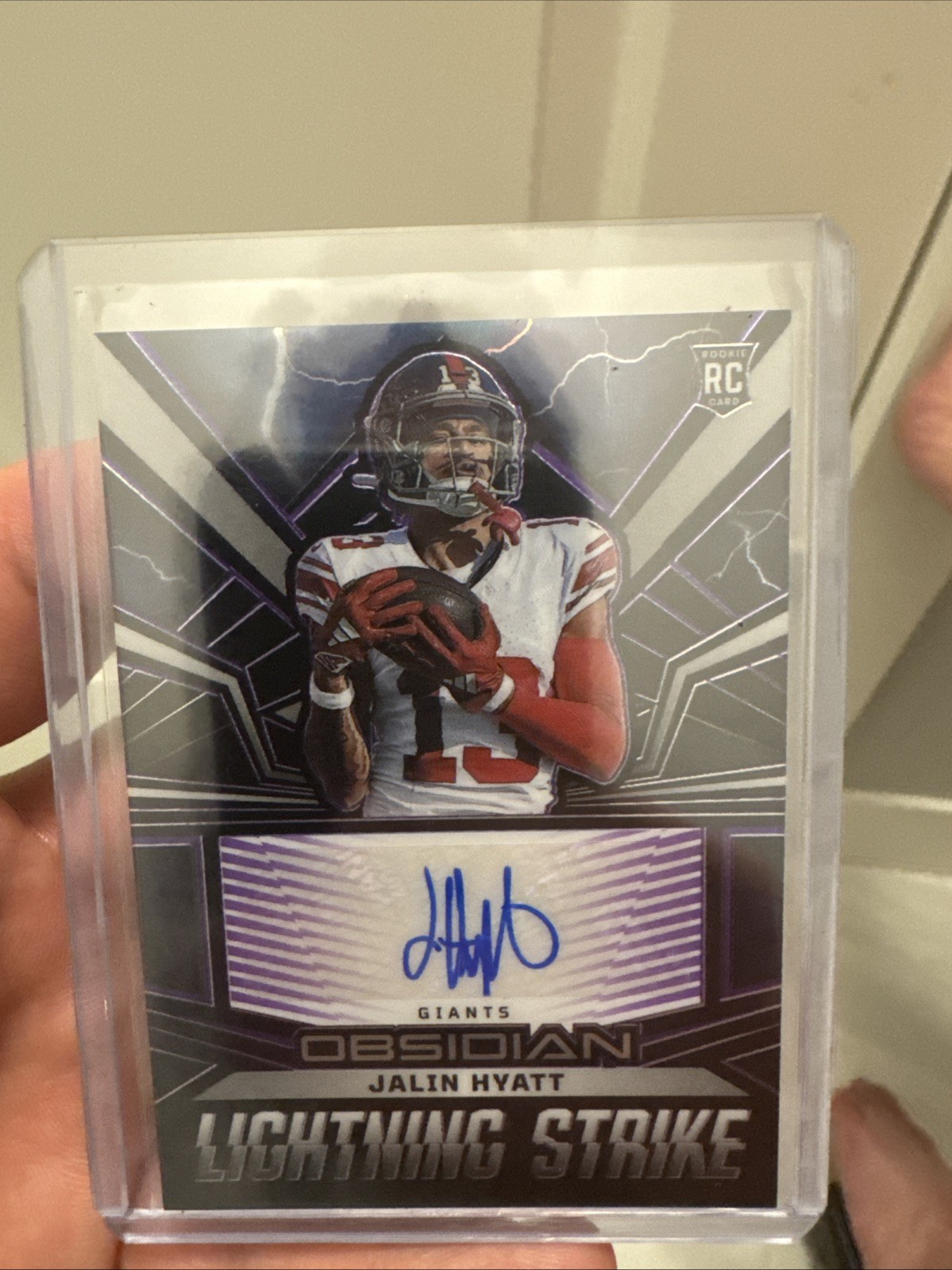 2023 Obsidian - Lightning Strike Jalin Hyatt #LSS-15 Electric Etch Purple /75