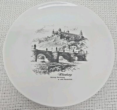 #ad Vintage Decorative Plate Wurzburg Germany Old Main Bridge AK Kaiser Porzellan $5.00