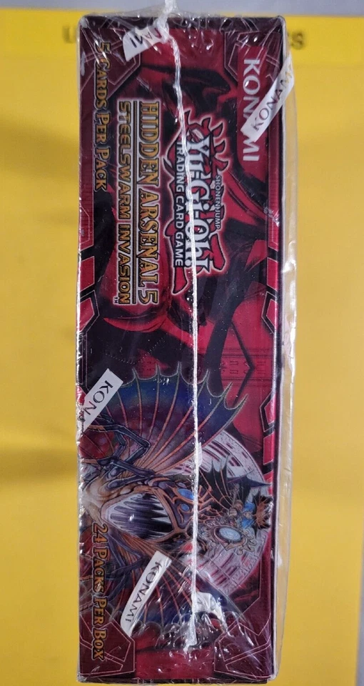 YuGiOh Hidden Arsenal 5 Steelswarm Invasion Seal Booster Box 1st Ed. Eng. Photos - Image 4 of 4