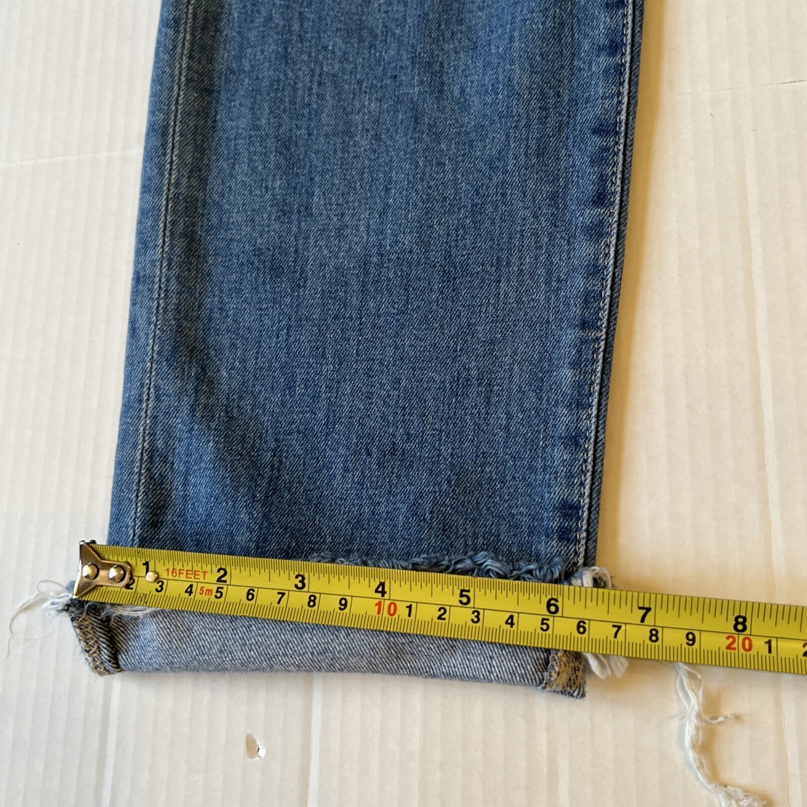 AG Jeans Sz 28R The Isabelle High Rise Straight Crop in 13 Years Saltwater 💖 thumbnail 4