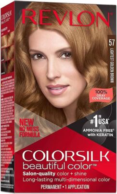 REVLON ColorSilk Permanent Hair Color, Long-Lasting Ammonia Free, Pack of 12
