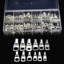 170pcs Copper Wire Ring Terminal Cable Battery Lug Electrical Connectors Kit