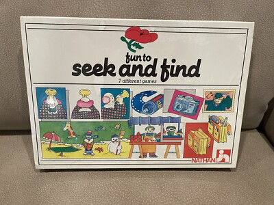 Nathan Fun To Seek And Find   7 Different Games   Vintage 1984 New & Sealed