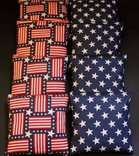USA AMERICAN Patriotic Stars and Stripes 8 ACA Regulation Corn Hole Game Bags