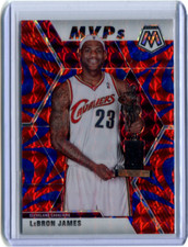 2019 Panini Mosaic #298 Lebron James MVPs Reactive Blue + Pink Camo Prizm Lakers