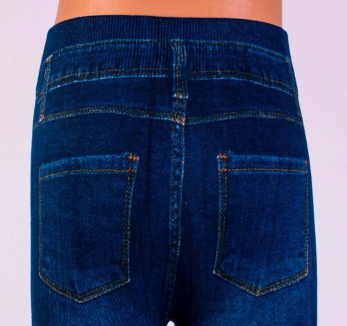 Design Mädchen Leggings Jeggings Stretch Hose Jeans Look Gr. 110-158 - Bild 6 von 7
