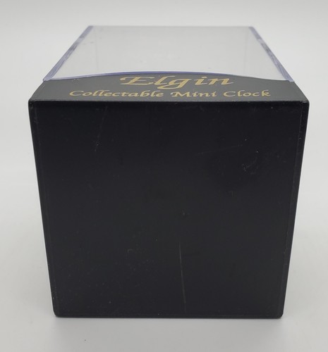 Gold Tone Steam Locomotive Engine Mini Automotive Clock By Elgin - Rare! - Picture 6 of 7