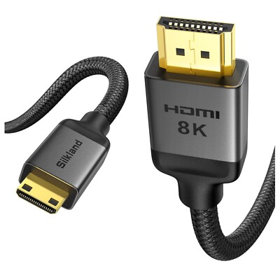 8K Mini HDMI auf HDMI Kabel 2.1 0,3m Hochgeschwindigkeits 48Gbps für Kamera, ...