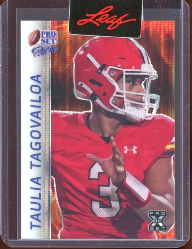 2024 Leaf Pro Set Metal Retro Proof Pulsar Fire Taulia Tagovailoa Rc (1/1)
