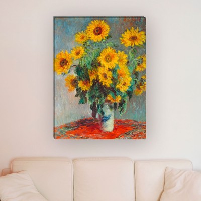 WANDKINGS Leinwandbild Claude Monet - ''Sonnenblumen'' verschiedene Größen