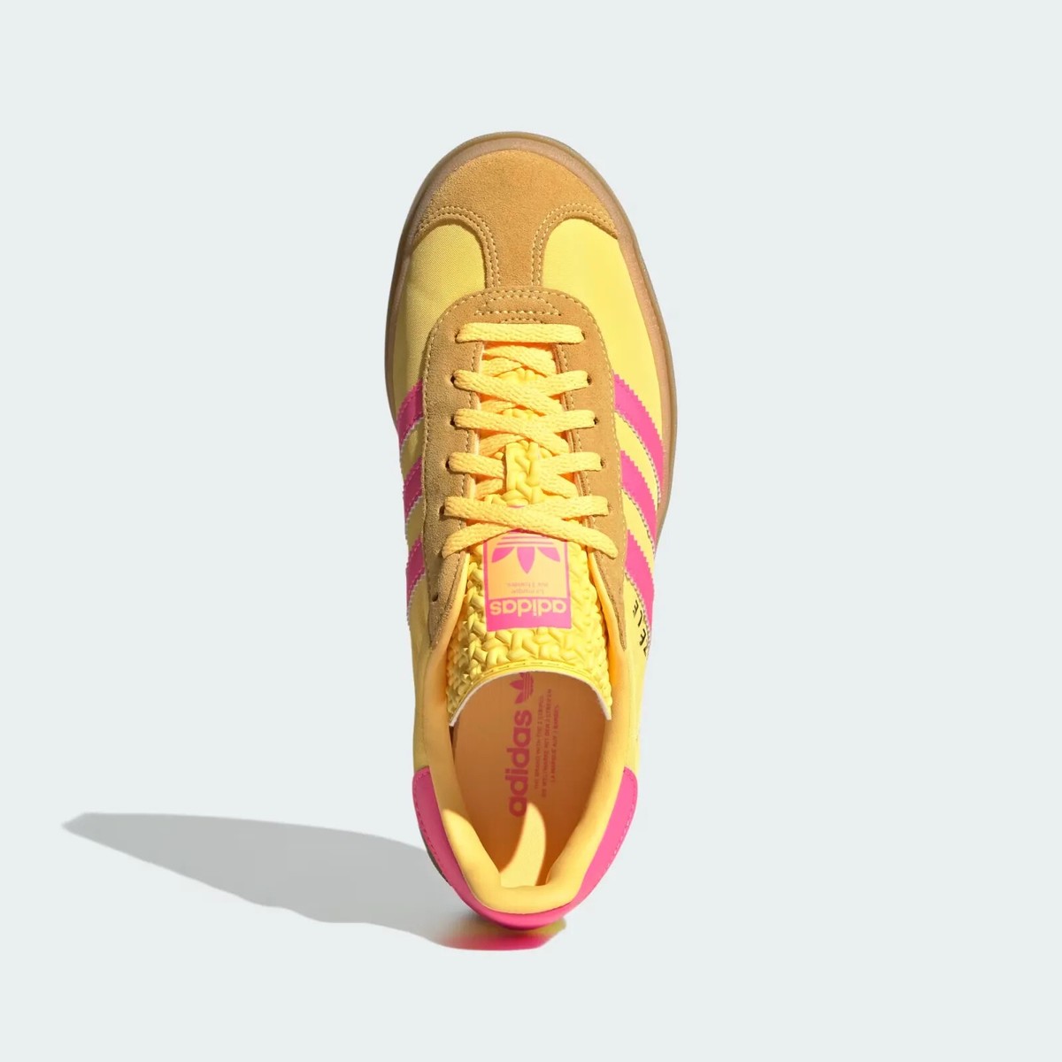 New Adidas Women's Gazelle Bold Shoes - Spark Yellow (IG4387