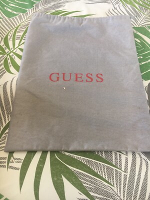 Sac à Poussière Vintage GUESS - Occasion En Très Bon état, Couleur Gris