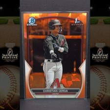 2023 Bowman Chrome Sapphire Christian Cerda Orange 1st Refractor /50 DIAMONDBACK