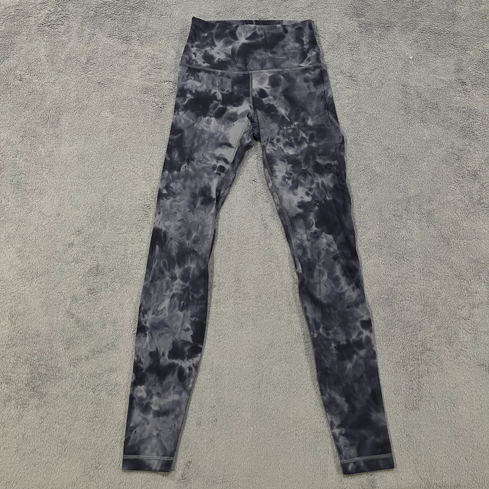 Lululemon Align Train Black Gray Marble High Rise Leggings Pants Women's Size 4