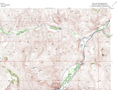 Dalys Quadrangle Montana 1952 USGS Topo Map 7.5 Minute Topographic