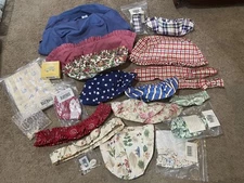 LONGABERGER Mixed Large Lot Of Garters Tie-on LINERS Fabric Square