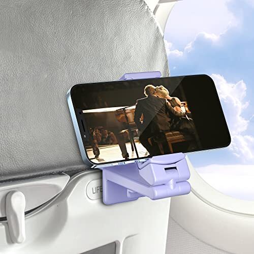 Universal Airplane in Flight Phone Mount. Handsfree Phone Holder for 1 Unit - Picture 1 of 6