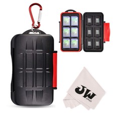 Water-Resistant Anti-shock Memory Card Case Holder for 12 SD 12 Micro SD TF Card