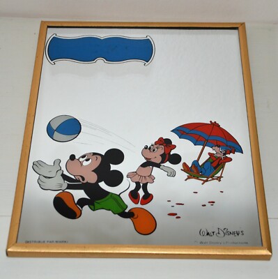 Spiegel mirror MICKEY und MINNIE WALT DISNEY'S MARKI 80er Jahre