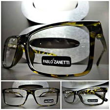 Classy Elegant CONTEMPORARY MODERN Clear Lens EYE GLASSES Tortoise Fashion Frame